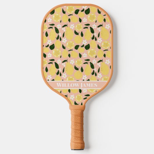 Lemon Print Customized Preppy Pickleball Paddle (Vorderseite)