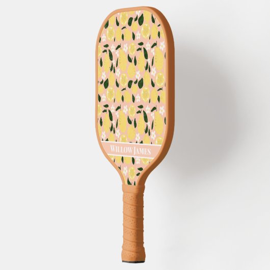 Lemon Print Customized Preppy Pickleball Paddle (Links)