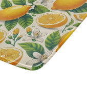 Lemon Print Glass Chopping Board Schneidebrett (Ecke)