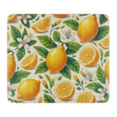 Lemon Print Glass Chopping Board Schneidebrett (Vorderseite)