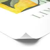Lemon Print Italian Poster (Ecke)