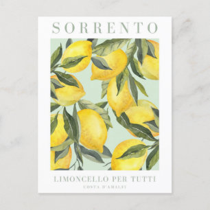 Lemon Print Italian Poster Postkarte
