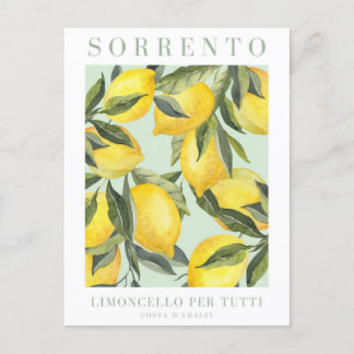 Lemon Print Italian Poster Postkarte
