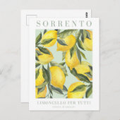 Lemon Print Italian Poster Postkarte (Vorne/Hinten)