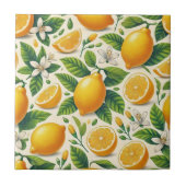 Lemon Print Keramik Tile Fliese (Vorderseite)