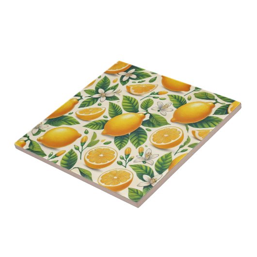 Lemon Print Keramik Tile Fliese (Seite)