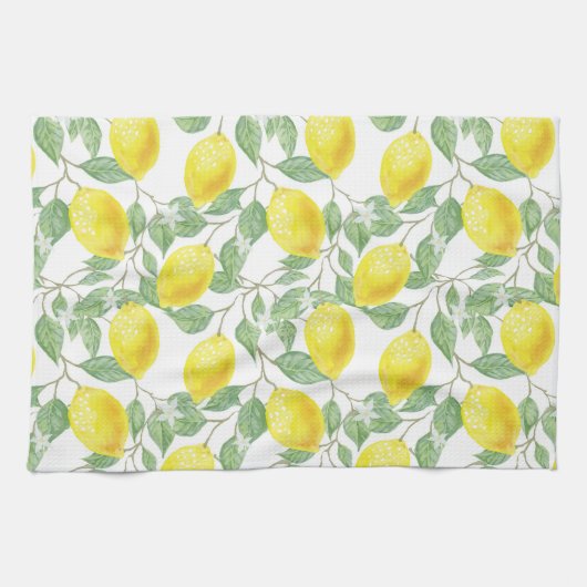 Lemon Print Kitchtuch in Gelb und Grün Küchentuch (Horizontal)