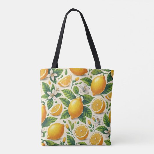 Lemon Print Premium Totbeutel Tasche (Rückseite)