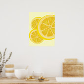 Lemon Print Slice Poster (Küche)