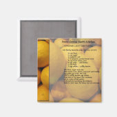 Lemon Pudding-Cake Recipe Magnet (Vorderseite/Rückseite)