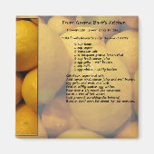 Lemon Pudding-Cake Recipe Magnet (Vorne)