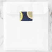 Lemon Quadratischer Aufkleber (Tasche)