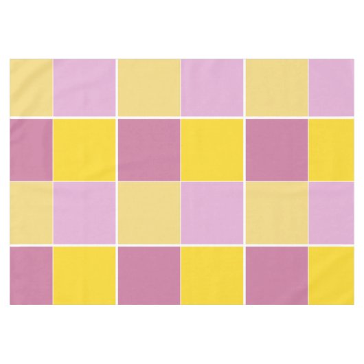 Lemon Raspberry Squares Tischdecke (Vorderseite (Horizontal))
