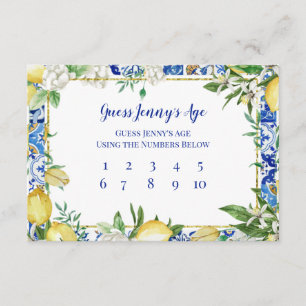 Lemon rät das Zeitalter der Braut Begleitkarte