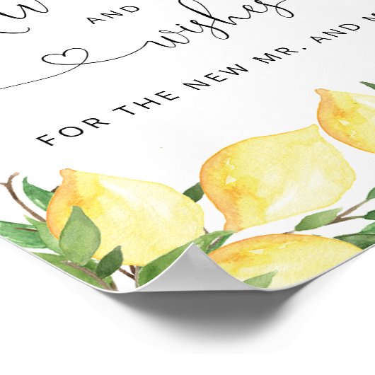 Lemon Rat für die Braut und Wünsche Poster (Ecke)