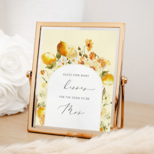 Lemon rät, wie viele Küsse Brautparty Pos Poster