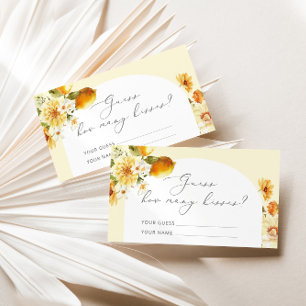 Lemon rät, wie viele Küsse Bridgame Umzäunung Begleitkarte