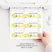 Lemon-Ratespiel-Schätztickets Poster