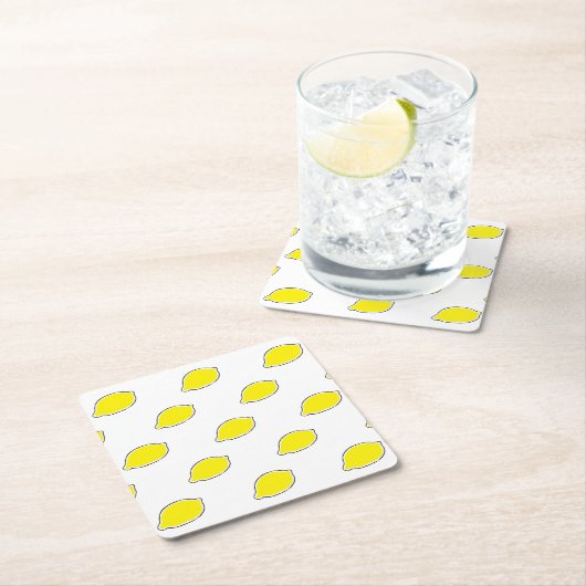 Lemon Rechteckiger Pappuntersetzer (Vor Ort)