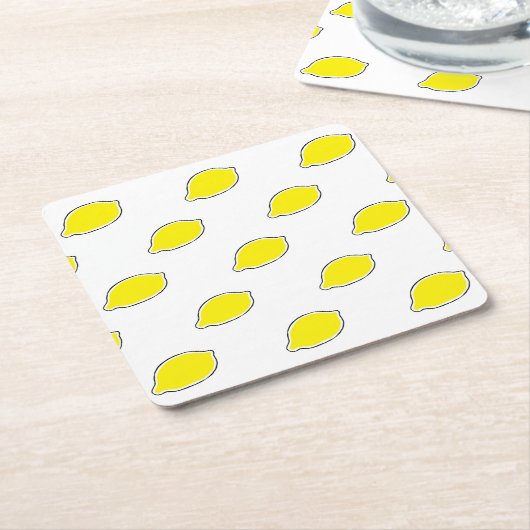 Lemon Rechteckiger Pappuntersetzer (angewinkelt)