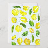 Lemon Retro Kleine Süsse Yellow Arch Baby Dusche Einladung (Rückseite)