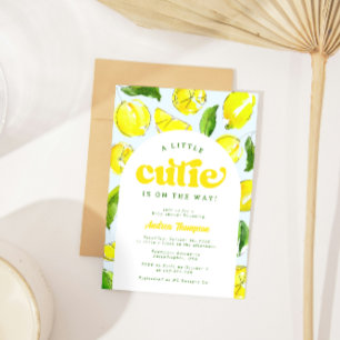 Lemon Retro Kleine Süsse Yellow Arch Baby Dusche Einladung