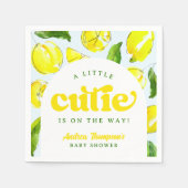 Lemon Retro Kleine Süsse Yellow Arch Baby Dusche Serviette (Vorderseite)