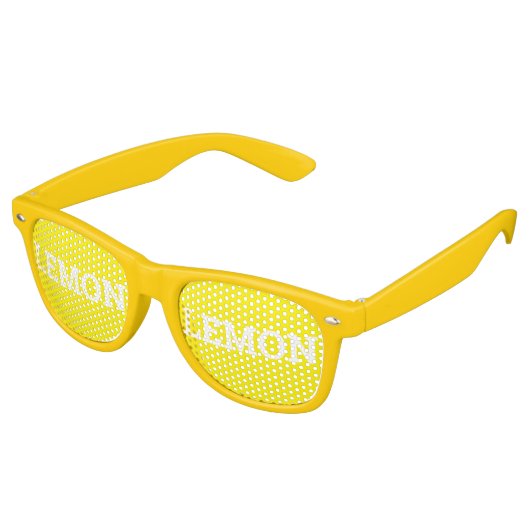 LEMON Retroschatten / Fun Party Sonnenbrille (Schrägansicht)
