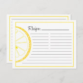 Lemon Rezept Card Postkarte (Vorne/Hinten)