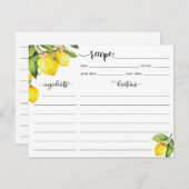 Lemon Rezept Card RSVP Karte (Vorne/Hinten)
