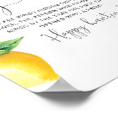 Lemon Ringjagd Brautparty Poster (Ecke)