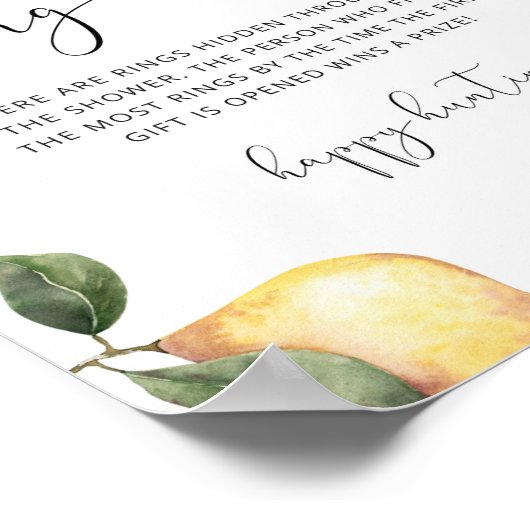 Lemon Ringjagd Brautparty Poster (Ecke)