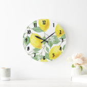 Lemon Round Kiteschuhr Große Wanduhr (Zuhause)