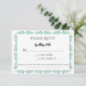 Lemon RSVP Card (Stehend Vorderseite)