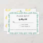 Lemon RSVP Card (Vorne/Hinten)