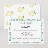 Lemon RSVP Card Karte (Vorne/Hinten)