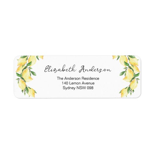 Lemon-Rücksendeadresse (Vorne)