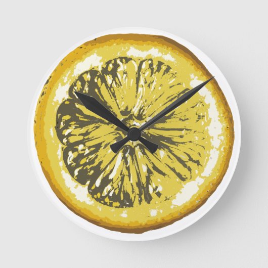 Lemon Runde Wanduhr (Vorderseite)