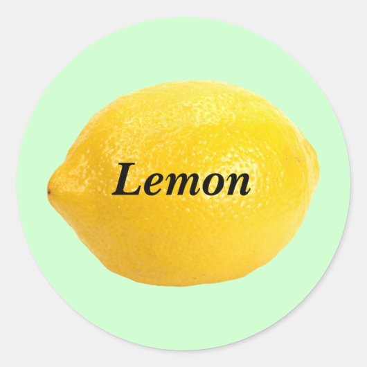 Lemon Runder Aufkleber (Vorderseite)