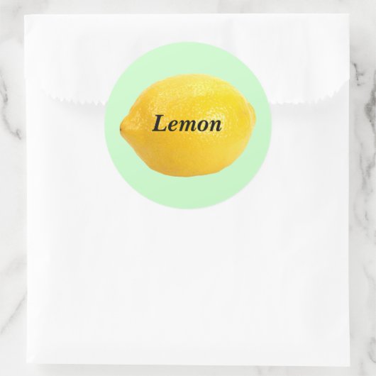 Lemon Runder Aufkleber (Tasche)