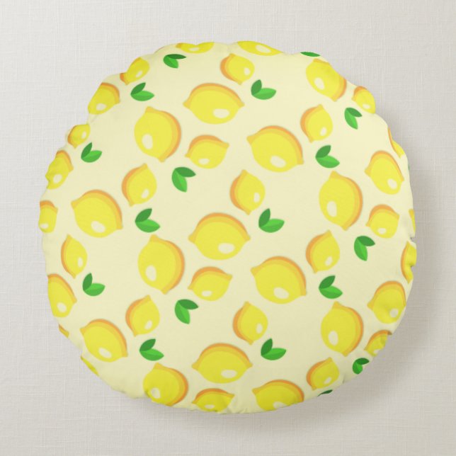 Lemon Rundes Kissen (Vorderseite)