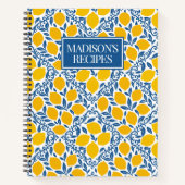 Lemon Rustic Farmhouse French Country Recipe Notizblock (Vorderseite)