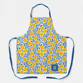 Lemon Rustic Farmhouse French Country Recipe Schürze