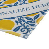 Lemon Rustic Farmhouse French Country Schneidebrett (Ecke)