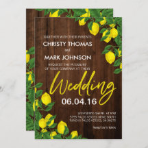 Lemon Rustic Wood Summer Wedding