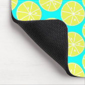 Lemon rutschte auf blauem Hintergrund Mousepad (Ecke)