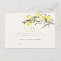 Lemon-Salbei-Schleifen-Windel-Raffle-Baby-Party
