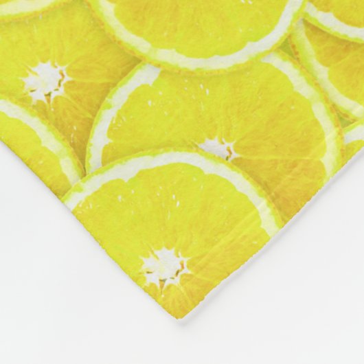 Lemon-Scheiben Fleecedecke (Ecke)
