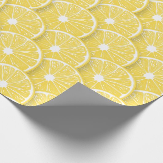 Lemon-Scheiben Geschenkpapier (Ecke)