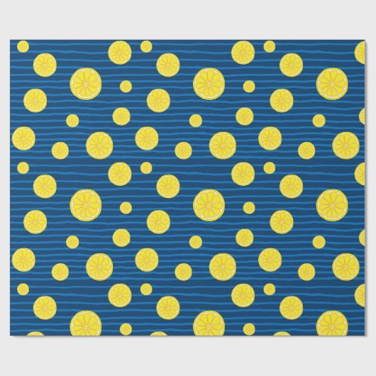 Lemon-Scheiben Geschenkpapier (Flach)